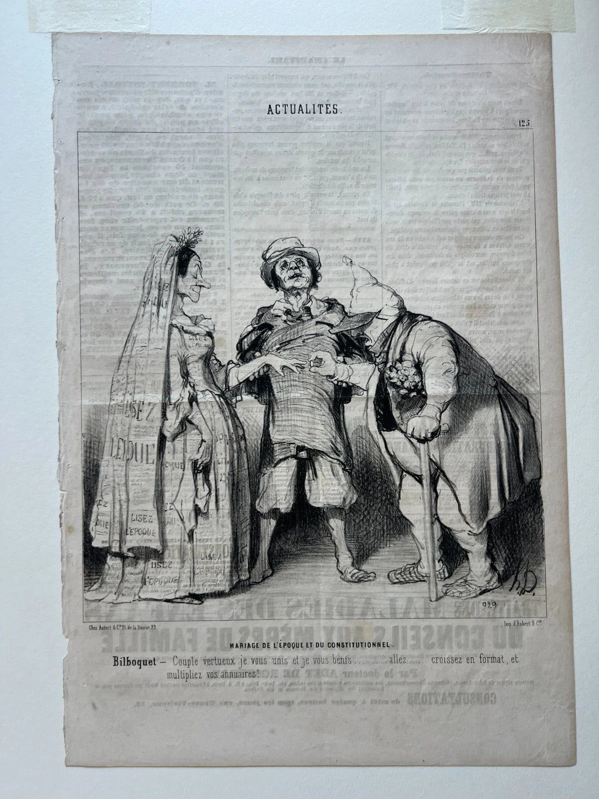 Honore Daumier "Les Gens De Justice" - 18 Mounted & Preserved Lithographs