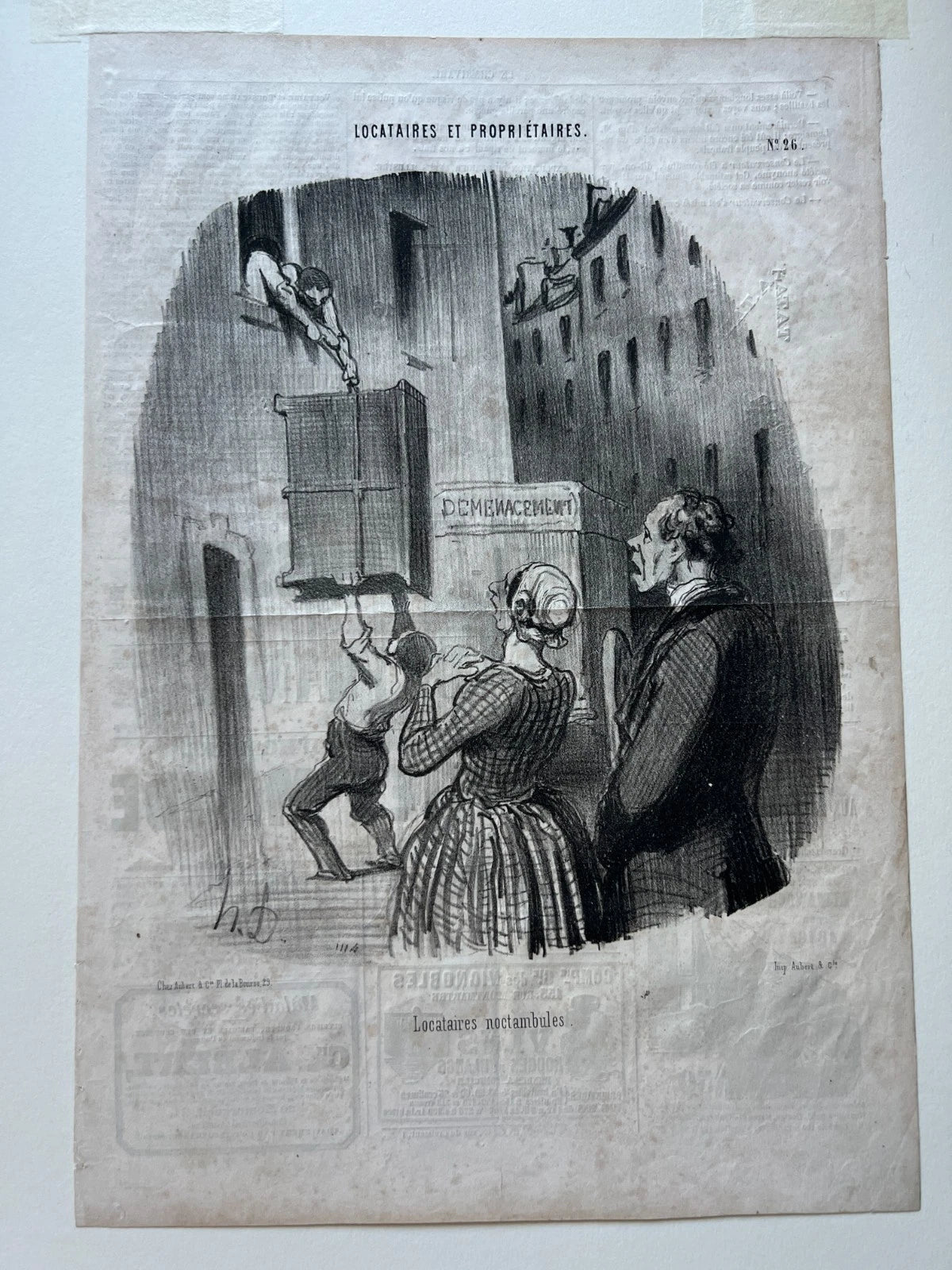 Honore Daumier "Les Gens De Justice" - 18 Mounted & Preserved Lithographs
