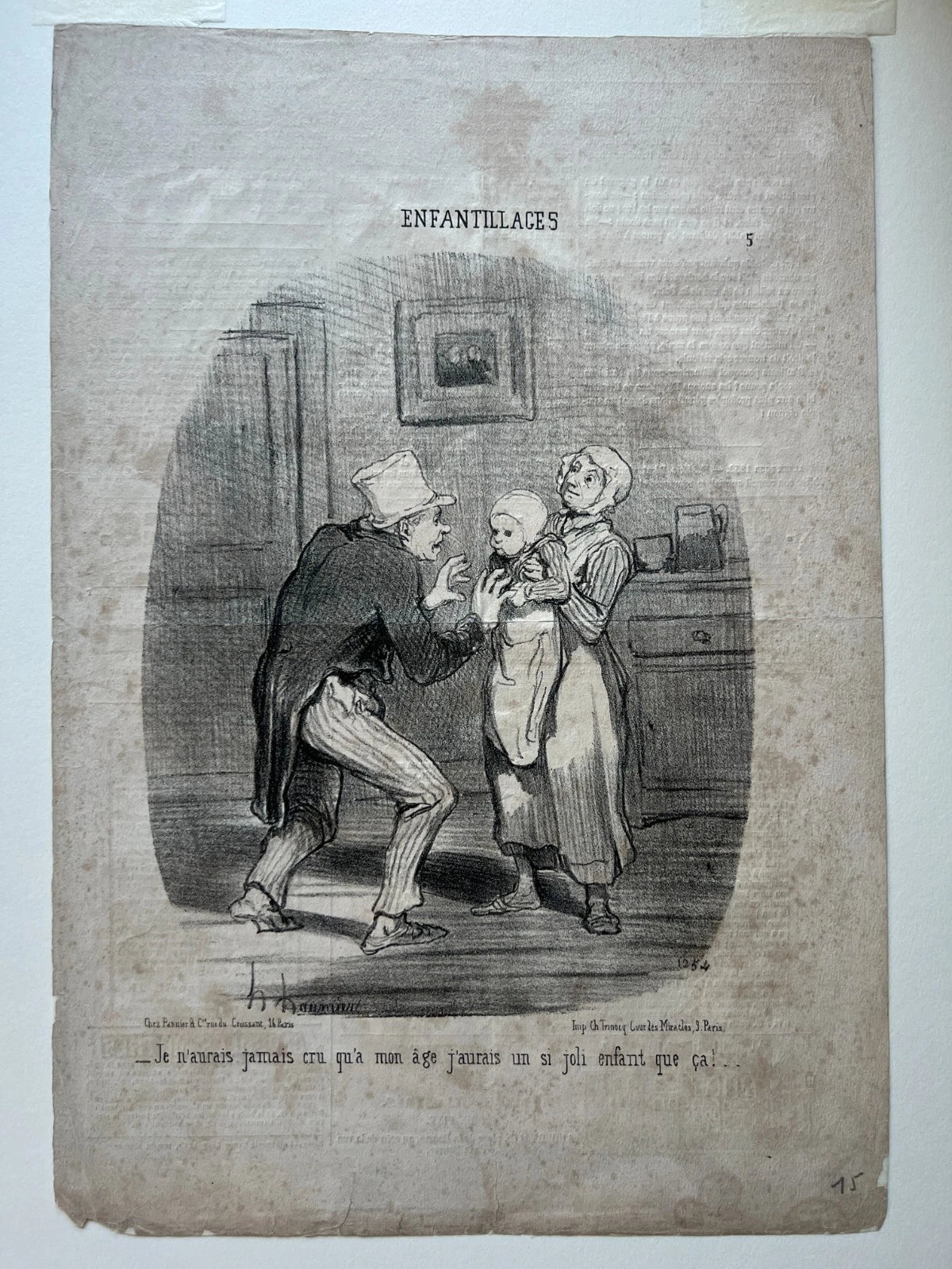 Honore Daumier "Les Gens De Justice" - 18 Mounted & Preserved Lithographs