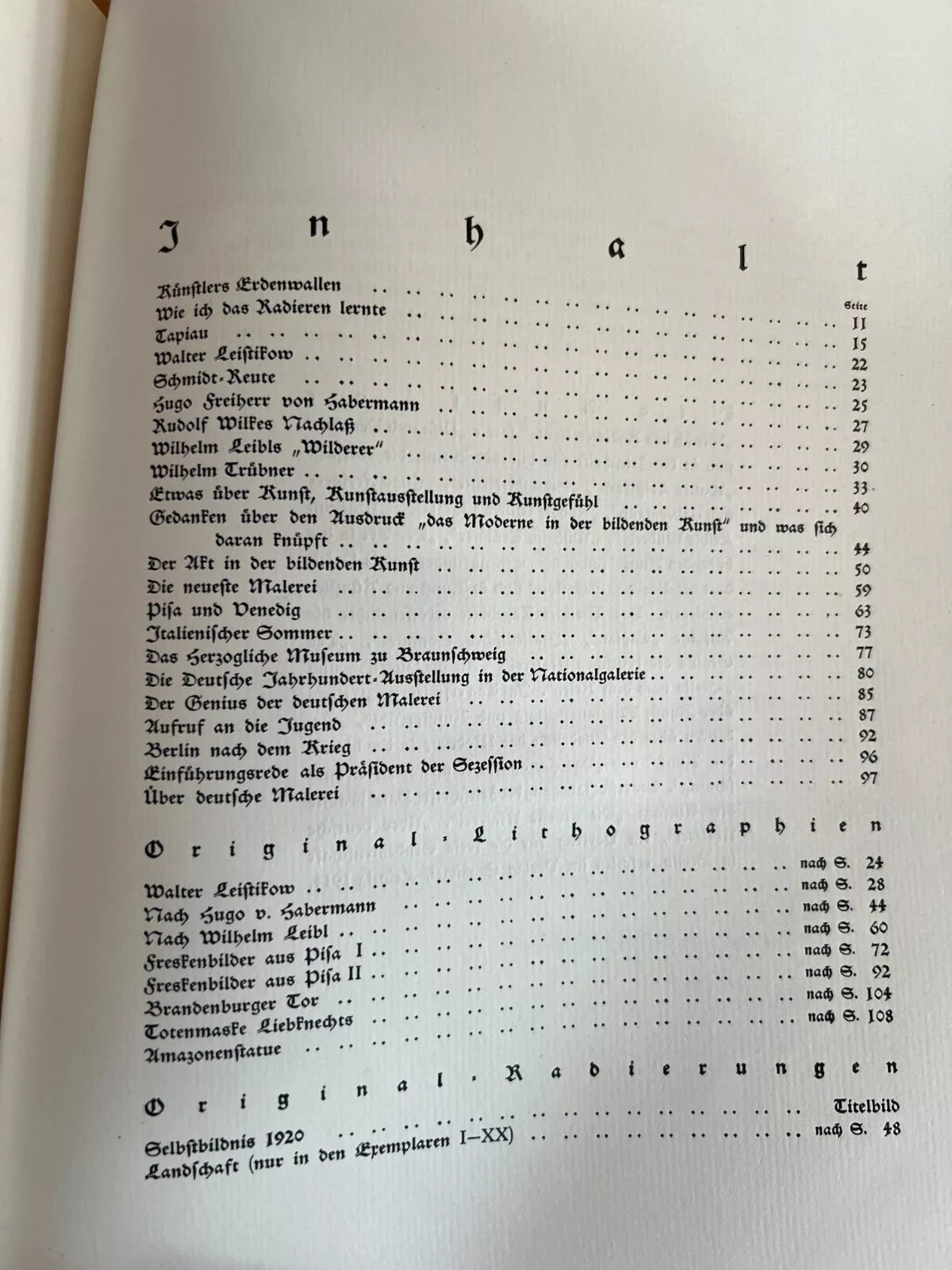 Lovis Corinth "Gesammelte Schriften" - Rare First Edition w/ Family Provenance