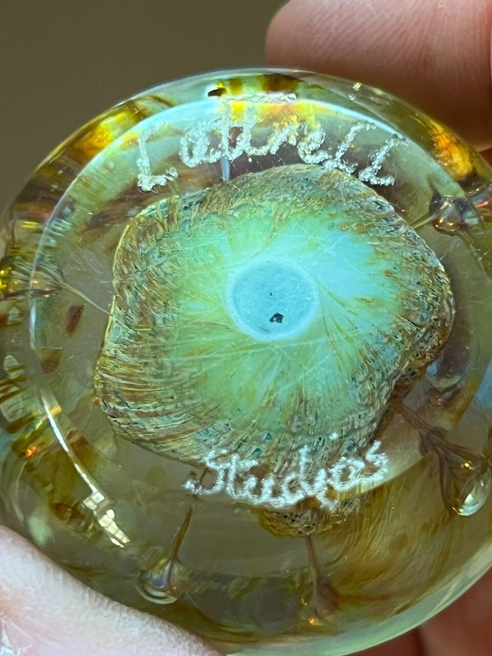 Rusty Lutrell - Signed Art Glass Paperweight
